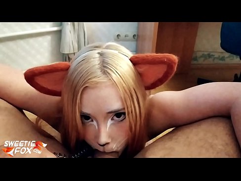 ❤️ Kitsune menelan kontol dan cum di mulutnya ❤❌ Video porno pada kami ❤